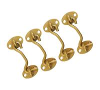 DOMIRA Gold Hook & Eye Latch - Heavy Duty Stainless Steel Door Lock | 3, 4, 6, 8 Inch | Gate Hook and Eye Latch for Doors, Sheds, Barns, Windows, Sliding Doors (Pack of 2 & 4)