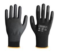 DOMIRA Heavy Duty Work Gloves For Men & Women - Safety Gloves For Men Work, Builders, Mechanics, Warehouse & Gardening - Ppe Protective Gloves With Grip - Small To Xl (Large)