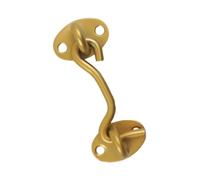 Domira Hook & Eye Latch - Heavy Duty Stainless Steel Door Lock | 3, 4, 6, 8 Inch | Gate Hook and Eye Latch for Doors, Sheds, Barns, Windows, Sliding Doors (Gold) (Black, 4 Inch)