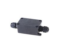 DOMIRA IP68 Waterproof Junction Box - Outdoor Electrical Box, Black Plastic, Polycarbonate & Stainless Steel, Includes Cable Glands, Weatherproof, Ideal for CCTV, LED Lights, Garden, Cctv, Led Lights