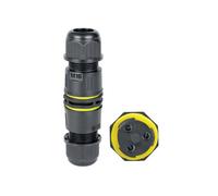 DOMIRA Waterproof IP68 Cable Connector - Outdoor Electrical Wire Connector, Screw Crimping, 400V/25A, Flame Retardant, PA66 Nylon, for 7-10mm Cable, Junction Box Connector