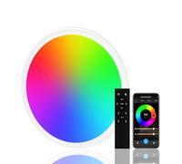 DOMIRA Smart LED Ceiling Light 30W, RGB + Adjustable White 2700K-6500K, 2000LM, Alexa & Google Compatible, Ø30cm, with/Without Remote Options (Incl. Remote)