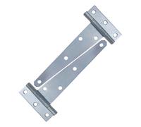 DOMIRA T Hinges Silver Galvanized Steel - Heavy Duty T-Hinge for Shed, Gate, Door, Garage, Fence, Barn - Rust Resistant Outdoor (Galvanizing, 300mm (12"))