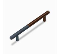 DOMIRA Two Tone Copper & Grey Wardrobe Handle 96mm (3.7") Modern Kitchen Drawer Handle Stylish Vintage Pull for Cabinets