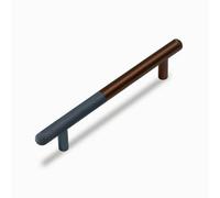 Domira Two Tone Copper & Grey Wardrobe Handle 96mm Modern Kitchen Drawer Handle Stylish Vintage Pull For Cabinets