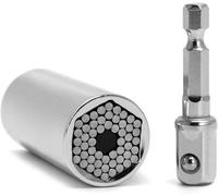 Domira Universal Socket Set 7mm To 19mm With Drill Adapter And 50mm Extension Rod For Car Repairs Multitool Wrench