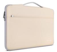 DOMISO 14 inch Laptop Case Sleeve Protective Cover Compatible with 15 inch MacBook Air M4 M3 M2,MacBook Pro,14-15 inch HP Dell ASUS Lenovo Chromebook,Waterproof Computer Cases Bag with Handle,Beige