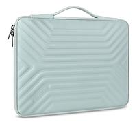 DOMISO 14 Inch Laptop Case with Handle | Shockproof Waterproof EVA Protective Sleeve Compatible with MacBook Air/Pro, 14" Lenovo ThinkPad, HP Pavilion, Dell Inspiron - Mint Green