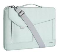DOMISO 15-15.6 Inch Laptop Sleeve Bag Water Resistant Briefcase Messenger Shoulder Bag for ThinkPad L580/16 MacBook Pro/IdeaPad 320/Dell XPS 15/HP/ASUS ROG Zephyrus/Acer Chromebook,Mint Green