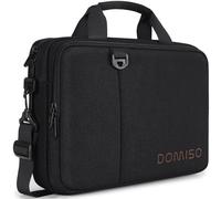 DOMISO 15.6 inch Laptop Bag Business Briefcase Water-resistant Notebook Messenger Shoulder Bag for 15.6" Lenovo Ideapad ThinkPad/ASUS ZenBook Chromebook 15/HP Pavilion 15 Envy 15,Black