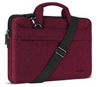 DOMISO 15.6 inch Laptop Bag Computer Messenger Shoulder bag,Slim Waterproof Briefcase for Men Women to Work Travel School,Compatible with 15-16 inch Lenovo HP Dell Laptop,MacBook Pro 16,Fuchsia