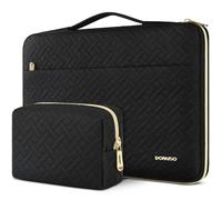 DOMISO 15.6 inch Laptop Case Sleeve Protective Cover Compatible with MacBook Pro 16 M4 M3 M2/Pro Max,15.6-16 inch HP Dell Lenovo Chromebook,Waterproof Computer Cases Bag with Accessory Pouch,Black