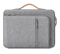 DOMISO 15.6 Inch Laptop Sleeve with Portable Handle, Shockproof Laptop Case Compatible with MacBook Pro 15 M3/Max 2024, 15" Notebook HP Dell Lenovo Asus, Water-Resistant Briefcase Bag, Grey