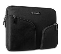DOMISO 15.6" Waterproof Laptop Pouch Canvas with Back Handle Protective Bag for 15.6 Inch Laptops/Lenovo ThinkPad IdeaPad/Acer Aspire 5 3 Spin 5 / HP Envy x360 / Dell Inspiron/ASUS, Black