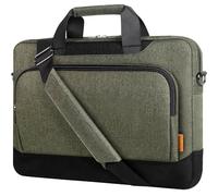 DOMISO 17-17.3 Inch Laptop Sleeve Business Briefcase Laptop Shoulder Bag Compatible with 17" Laptops/ 17.3" HP Pavilion 17/MSI GS73VR Stealth Pro/Dell/Acer/ASUS,Dark Green