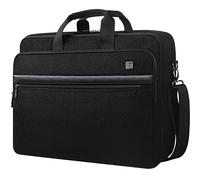 DOMISO 17.3 Inch Laptop Bag for Business, TSA-Friendly Waterproof Messenger Briefcase Large Capacity Computer Bag for Dell/HP/Lenovo, Black