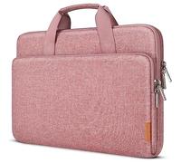 DOMISO 17.3 inch Water-Resistant Laptop Sleeve Bag Carrying Case with Handle for Dell/MSI GS73VR Stealth Pro/HP Envy 17/LG Gram 17"/ROG Strix GL702VS/17.3" Notebooks,Pink
