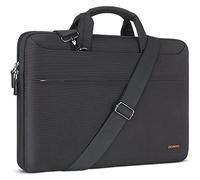 DOMISO 17 inch Laptop Bag Computer Messenger Shoulder bag,Slim Waterproof Business Briefcase for Men Women to Work Travel School,Compatible with 17-17.3 inch Lenovo HP Dell Laptop,Black