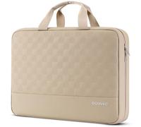 DOMISO 17 inch Laptop Sleeve Case,Waterproof Laptop Bag with Handle,Shockproof Protective Notebook PC Case Compatible with Dell/Lenovo/HP/Acer/Chromebook/MSI,Beige