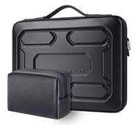 DOMISO 17 inch Laptop Sleeve with Pouch Shockproof Waterproof EVA Protective Case for 17.3" Dell Inspiron/MSI GS73VR Stealth Pro/HP Envy 17/LG Gram 17"/ROG Strix GL702VS, Black