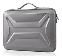 DOMISO 17" Shockproof Waterproof Laptop Sleeve with Handle Lightweight Hardshell Protective Tablet Case Bag for 17-17.3" Notebook/Dell/Lenovo/Acer/HP/MSI, Silver