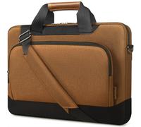 DOMISO Laptop Sleeve Case Large Capacity Shoulder Bag Compatible with 17-17.3 inch Dell Precision 17 / MSI/HP Gaming Pavilion 17 /MacBook Pro 17,Brown