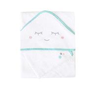 Domiva Embroidered Bath Towel Set + Smile Glove 75 x 75 cm Aqua