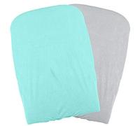 Domiva Set of 2 Changing Mat Covers Aqua/Pearl Green
