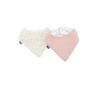 Domiva - Set of 2 Cotton Gauze Bandana Bibs Old Pink Polka Dots