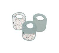Domiva - Set of 3 Mussel Bibs 0-6 Months Cotton Gases Celadon