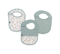 Domiva - Set of 3 Mussel Bibs 6-12 Months Celadon Cotton Gauze