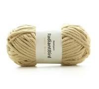 Domiyarn's Premium Sweet Beans Chunky Yarn, 68m / 100g Super Soft Chenille, Beginner or Advanced Crochet Projects, Machine Washable, Use for Knitting Jumpers or Blankets, Over 30 Colours (Beige)
