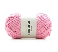 Domiyarn's Premium Sweet Beans Chunky Yarn, 68m / 100g Super Soft Chenille, Beginner or Advanced Crochet Projects, Machine Washable, Use for Knitting Jumpers or Blankets, Over 30 Colours (Soft Pink)