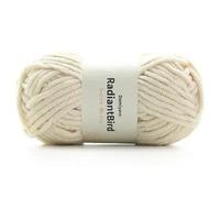 Domiyarn's Premium Sweet Beans Chunky Yarn, 68m / 100g Super Soft Chenille, Beginner or Advanced Crochet Projects, Machine Washable, Use for Knitting Jumpers or Blankets, Over 30 Colours (Cream)