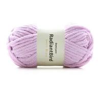 Domiyarn's Premium Sweet Beans Chunky Yarn, 68m / 100g Super Soft Chenille, Beginner or Advanced Crochet Projects, Machine Washable, Use for Knitting Jumpers or Blankets, Over 30 Colours (Lilac)