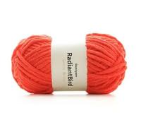 Domiyarn's Premium Sweet Beans Chunky Yarn, 68m / 100g Super Soft Chenille, Beginner or Advanced Crochet Projects, Machine Washable, Use for Knitting Jumpers or Blankets, Over 30 Colours (Coral Red)