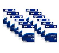 Domkora A4 Plain Notebook Refill Pad Writing Paper - 12 Pack 120 Pages Hole Punched Note Paper - Sketch Pad Folder Binder Ready Study - Work Office School College Filing - 100% Recyclable Eco Pack