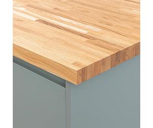 domli Solid Oak Kitchen Worktop | 600mm x 620mm x 40mm | Premium Wood Worktops | Oak Wooden Timber Counter Tops | Cut to Size Customisation Available | Real Wood Block Stave Kitchen Countertops