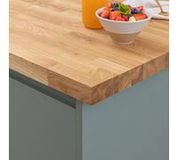 domli Solid Oak Worktop 2M X 620mm X 27mm - Solid Wood Kitchen Countertop - Real Oak Timber 40mm Stave Worktops