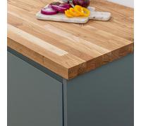 domli Solid Rustic Oak Kitchen Worktop - 3000mm X 620mm X 40mm - Premium Wood Worktops Farmhouse 3M Oak Wooden Timber Counter Tops