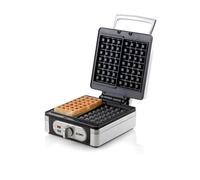 Domo DO9047W/N waffle machine (1400 watts, for extra thick square Belgian/Brussels waffles)