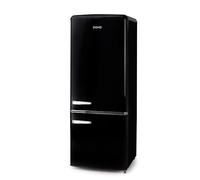 DOMO DO91706R Stand Retro Fridge-Freezer, 54.5 cm Wide, 191 L, Black