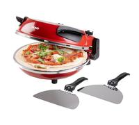 DOMO DO9284PZ "My Express Pizza" Red Pizza Oven - Ceramic Stone - 1200W