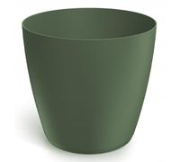 DomoDomo Flower Pot & Planter Dark Green Matt 15.8 x 14.5 cm - Smooth Plastic Plant Pot Mate