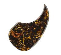 Domofa Acoustic Guitar Pickguard Thick Pick Guard Self Adhesive for Martin D28 Style Acoustic Guitar Replacement Parts (Yellow Pulp Pattern)