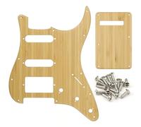 Domofa Bamboo SSH Strat Electrick Guitar Pickguard Backplate Set for Stratocaster Guitar 11 Hole