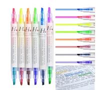 DomoJoy Pastel Highlighter, Dual-Tip12 Colors Bible Highlighters Pens, Dries Fast No Leaks, Learning Annotation Marker