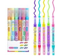 DomoJoy Pastel Highlighter Pens, Bible Highlighters Dual-Tip 12 Colors, Overlay colors, Dries Fast No Leaks for for Colouring, Underlining for Note-Taking and drawing