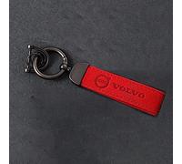 DOMOJT Car Keychain Genuine for Volvo XC40 XC60 XC90 V90 V60 S90 S60 2016-2022 Keyring Car Key Chain Holder Car Accessories,red