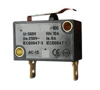 DOMOJT JDNN JDLA-106 Straight Long Lever Bend Long Arm Micro Switches Microswitch 80A 250V 2 Pins, 2-Pack (Color : Bend Long Lever)